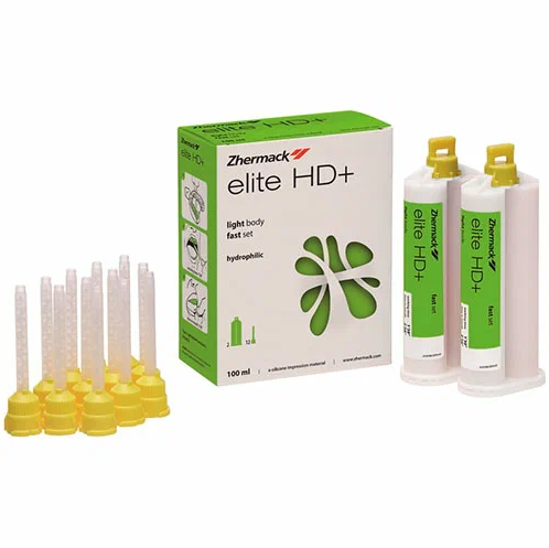 Zhermack elite HD+ корректура Light Body Fast Set, зеленый (2 картриджа * 50 мл)