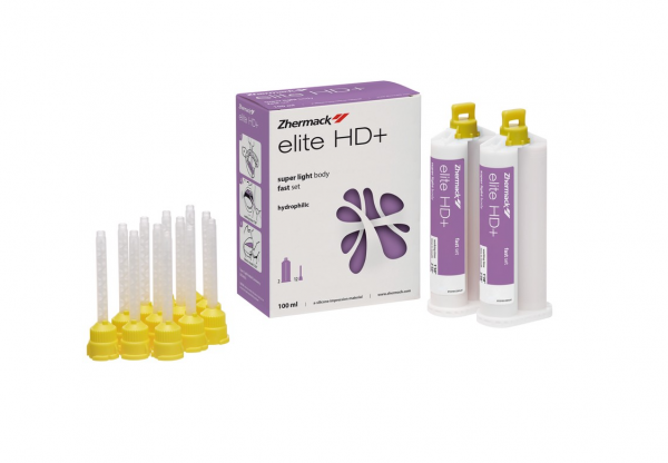 Zhermack elite HD+ корректура Super Light Body Fast Set, сиреневый (2 картриджа * 50 мл)