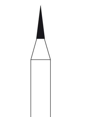NTI 852-010M-HP - алмазный бор для ПН, конус остроконечный