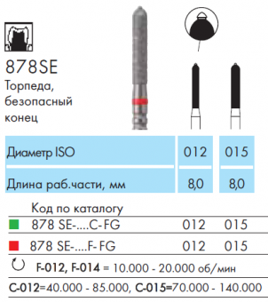 NTI 878SE-015C-FG - алмазный бор для ТН (1 шт.)