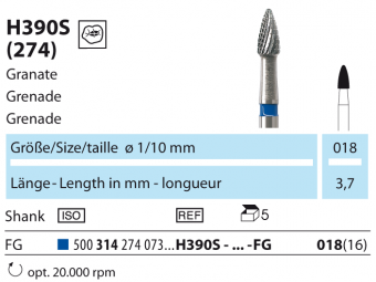 NTI H390S-018-FG - бор (финир) ТВС для ТН (1 шт.)