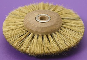 Sheshan Brush Щётка для шлифмотора нат. белая жёсткая, 4-х рядная, диаметр 80мм (осн. - дерево)