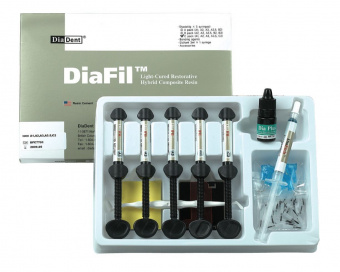 DiaDent DiaFil набор (A2, A3, A3.5, B2, A2O) - универсальный реставрационный композит (5 шпр. * 4 г,
